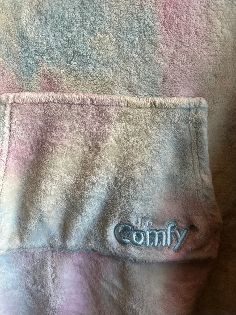 The Comfy Plush Oversized Hoodie - Pastel Tie-Dye Kids Size Used but Cozy Lounge